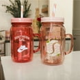 thumbnail image 2 of Just Feed Me by Jessie James Decker 4-Piece 32-Ounce Acrylic Mason Jar Set, Terracotta Rose and Blush Pink, 2 of 10