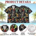 thumbnail image 5 of Netecom Dragon Cocktail Hawaiian Shirt for Men, Button Down Summer Beach Short Sleeve, Tropical Style, Sizes S-5XL, 5 of 6