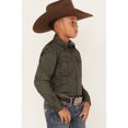 thumbnail image 2 of Cody James Boys' Jacquard Long Sleeve Snap Western Shirt - CBHO22W14-OLV X-  US, 2 of 4