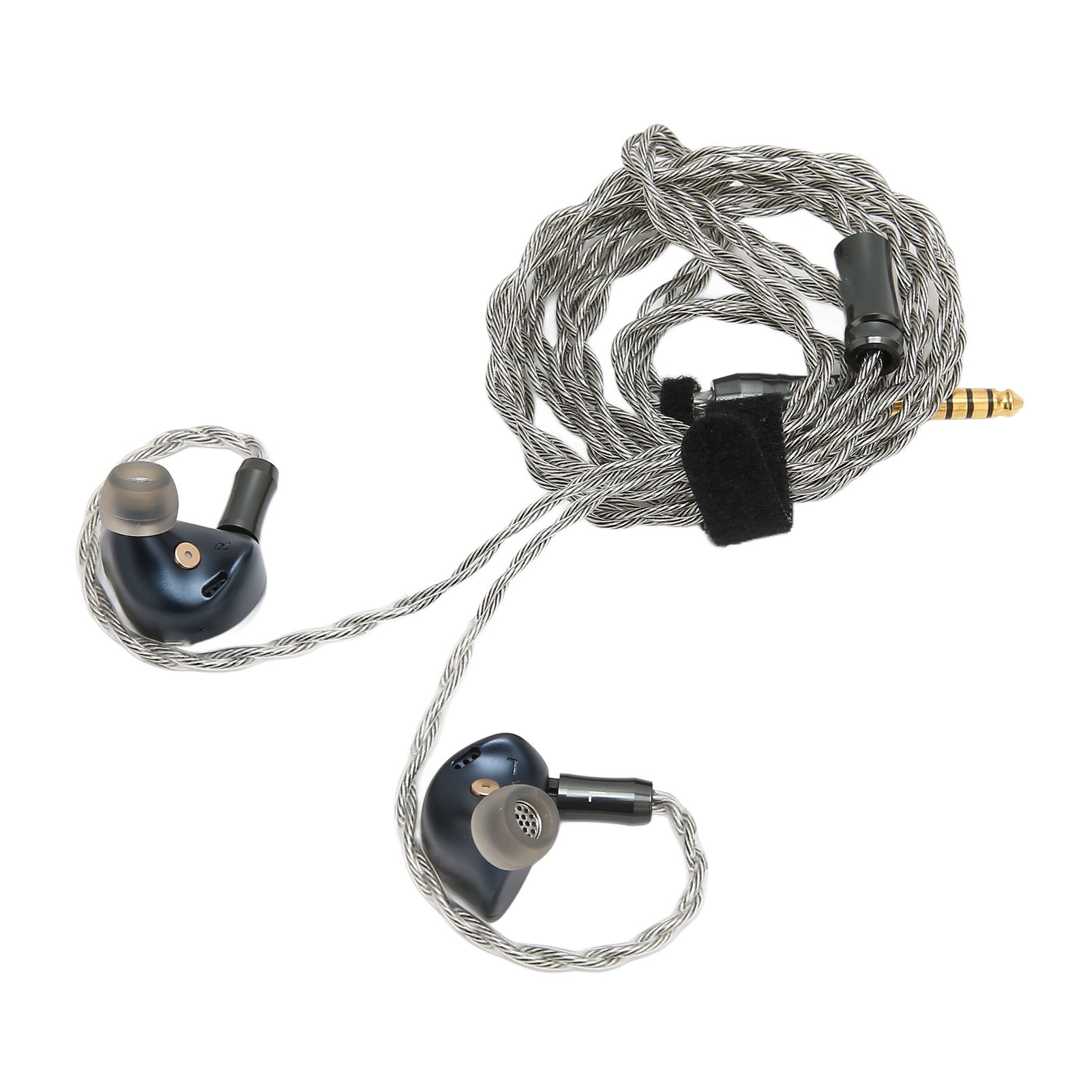 Wired Monitor Earbuds, HiFi Wired Earbuds Magnetic Dual Cavity Dynamic Driver Blue Bass Mode  for Listening To Music