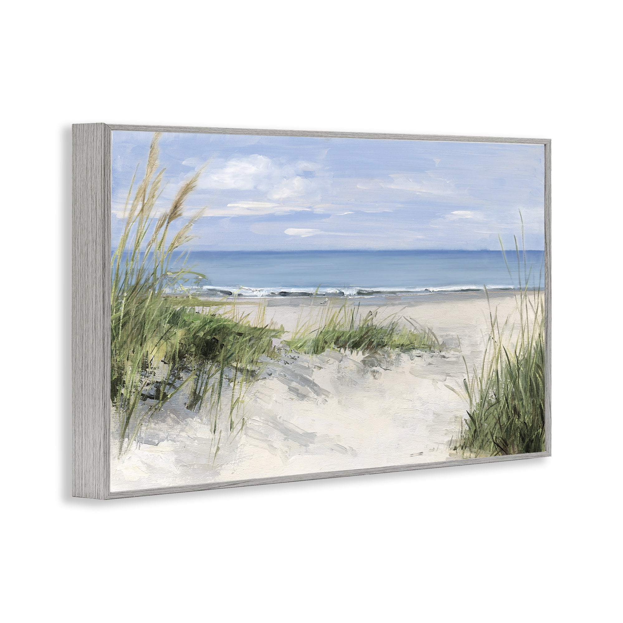 Stupell Industries Tall Grasses by Beach Coast Gray Framed Giclee Art, design by Sally Swatland