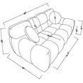 thumbnail image 3 of Modern Cloud Sofa, Black Boucle Fabric, Deep Seat Loveseat with 2 Pillows (Beige, 2seater), 3 of 9