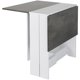 thumbnail image 2 of Mesa de Comedor Plegable, Mesa de Cocina con Alas Abatibles, Blanco+Gris Oscuro esquí esquí Gafas de esquí, 2 of 5