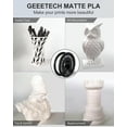 thumbnail image 6 of GEEETECH Matte PLA Filament, 1.75mm Matte White 3D Printer Filament, 1kg Spool (2.2lbs), Dimensional Accuracy +/- 0.03 mm, Fit Most FDM Printer, 6 of 7