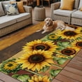 thumbnail image 2 of Fsddascl Sunflower Outdoor Rug for Patio/Deck/Porch, Non-Slip Large Area Rug 5 x 8 Ft, Summer Botanical Floral Blooming Vintage Indoor Outdoor Rugs Washable Area Rugs, Reversible Camping Rug Carpet, 2 of 5