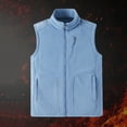 thumbnail image 4 of Men Polar Fleece Waistcoat Regular Fit Sleeveless Stand-Up Collar Vest Coat with Zipper Pockets Thermal Insulation Vest Jacket, 4 of 8