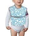 thumbnail image 4 of Bingfone Mess-Proof Baby Bib - Waterproof Bib for Baby Boy or Girl with Food Catcher Pocket, Unisex-Blue Snake, 4 of 6