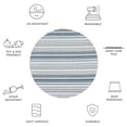 thumbnail image 6 of SAFAVIEH Cabana Fedelma Striped Indoor/Outdoor Area Rug, Grey/Blue, 8' x 8' Round, 6 of 10