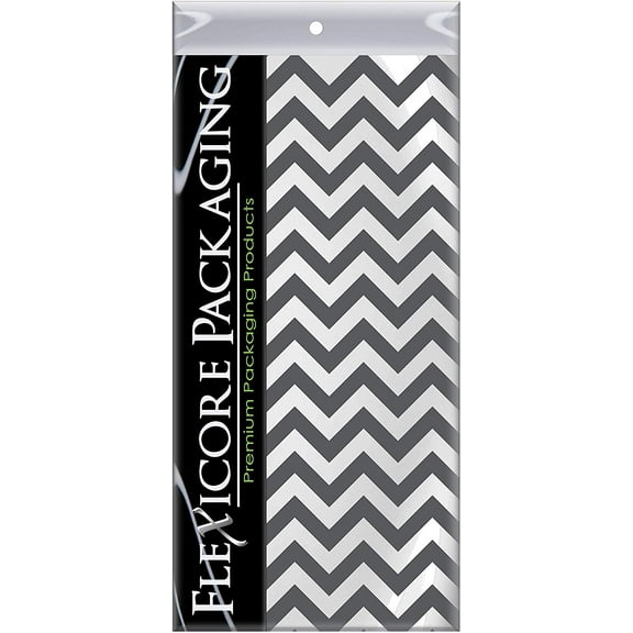 Gray Chevron Tissue Paper, 15"x20", 10 ct