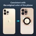thumbnail image 6 of for iPhone 14 Pro Max Phone Case Magnetic AG Glass Frosted Case with Camera Lens Protector for iPhone 14 Pro Max Compatible with Magsafe Slim Full Body Protective Cover for Women Men-Gold, 6 of 6