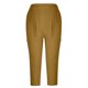 thumbnail image 5 of Puntoco Pantalones Pitillo Con Bolsillos Transpirables De Algodón Y Lino Informales De Color Sólido De Cintura Alta Para Mujer Pantalones Cortos Marrón M, Regalo Para Mujer, 5 of 6