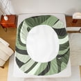 thumbnail image 5 of jejeloiu Modern Geometric Desgin Queen Sheet Sets,Minimalist Stripes Lines Flat Sheet,Green Black Queen Fitted Sheet For Teens,Luxury Bedroom Decor,4pcs, 5 of 7