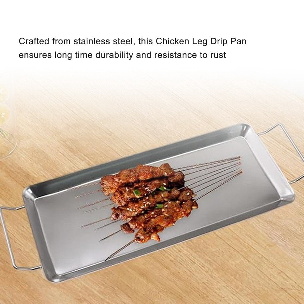Yvsxxv Stainless Steel Griddle Plate Rectangle Griddle Plancha with Handles for Most BBQ Gas Grills and Charcoal Grills