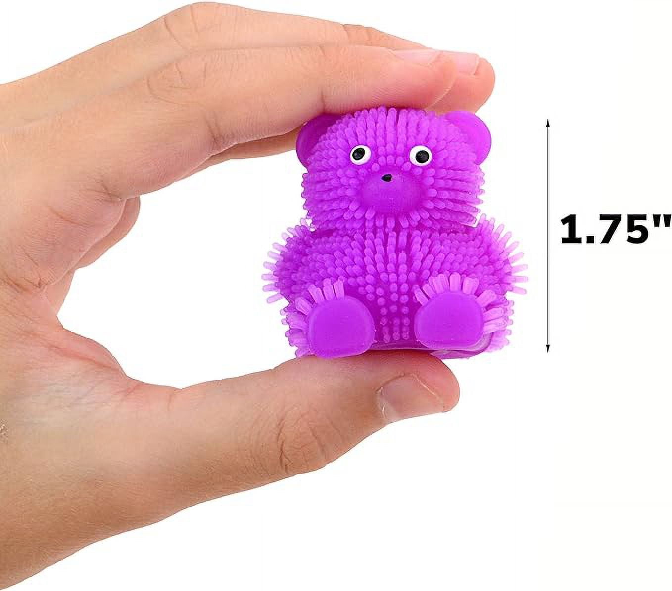 Puffer Bear Toys - Mini Bears Paffers Figures 1.75 Inch - Easter Egg Fillers - Gummy Bear 24 Pcs - Squeeze Toys for Party Favors, Goody Bags, Classroom Prizes & Treasure Box