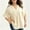Tops-225Beige, variant on LEKWK Tunic Tops for Women Loose Fit Dressy Plus Size V-Neck Ruffled Blouses Button Front Casual Tops Solid Pleated Summer outfits