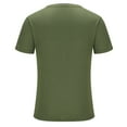 thumbnail image 4 of PNTUTB Men's Summer Fashion Comfortable Short Sleeve Shirt Solid Color Crew Neck Basic Style Fashion Sports Top, 4 of 6