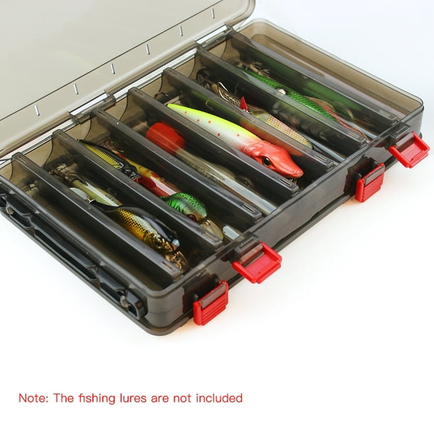 Labymos 14 Compartments Double Sided Fishing Bait Box Lure Box Fly Fishing  Tackle Storage Box Case