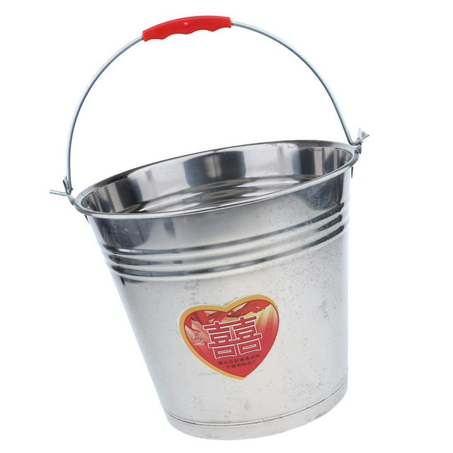 Stainless Steel Multipurpose Bucket Water Milk Storage Carry Container Bucket - 16L 34cm