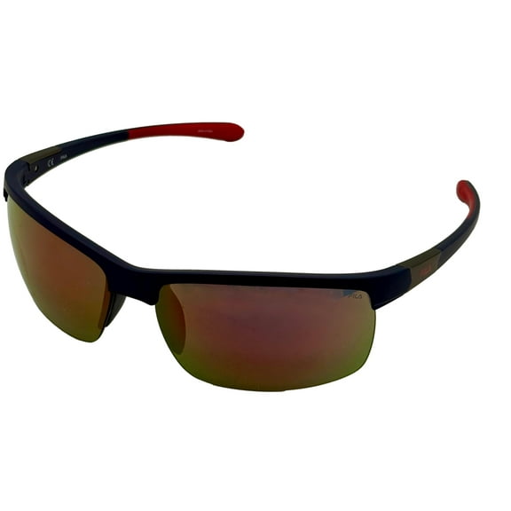 Fila Mens Rimless Matte Blue Plastic Sunglass , Orange Flash Lens SF9144 D82R