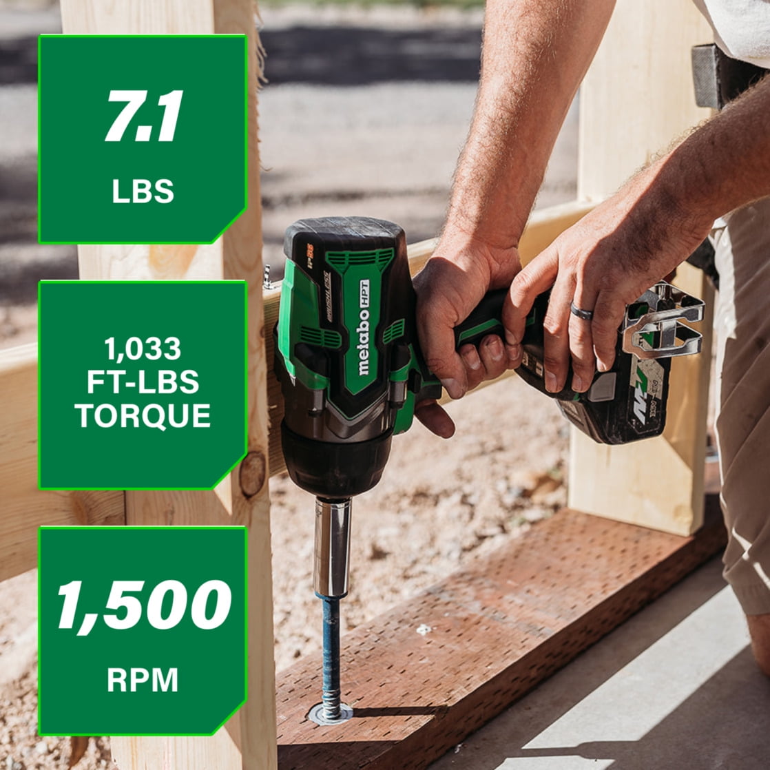 Metabo HPT 36V Cordless Impact Wrench, 1/2-In, WR36DGQ4