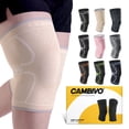 thumbnail image 1 of CAMBIVO - Rodilleras de compresión para hombre y mujer (2 unidades), color beige, talla XXXL, 1 of 1