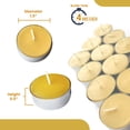 thumbnail image 2 of 100% Pure Beeswax Tealights - Unscented Tea Lights, 4-Hours each, 1.5" x 0.5", 24 Pack, 2 of 11
