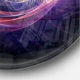 thumbnail image 3 of Designart 'Bright Wave Particle in Air on Black ' Modern wall clock, 3 of 3