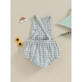 thumbnail image 3 of Bagilaanoe Newborn Baby Girl Rompers Plaid Sleeveless Bodysuit 3M 6M 9M 12M 18M 24M Infant Overalls One Piece Jumpsuit, 3 of 8