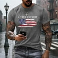 thumbnail image 2 of Bibfish Mens Tshirts Casual USA Flag Print Summer Crewneck Short Sleeve Tee Shirts Patriotic Pride Graphic Pullover Tees Tops For Men, 2 of 5