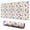 Owl Citrus Fruit, variant on 31.5x11.8 Inch Gaming Mouse Pad, Non-Slip Stitched Rubber Desk Mat for Desktop & Laptop,Owl Autumn Leaf White Pattern