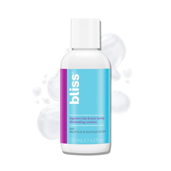 Solution Bliss elimina el vello encarnado y la protuberancia de la navaja