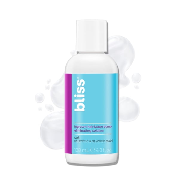 Solution Bliss elimina el vello encarnado y la protuberancia de la navaja