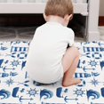 thumbnail image 5 of Baby Toddler Nautical Blanket Gift for Boys Navy Marine Boat Lighthouse Compass Anchor Whale Wave Receiving Blanket Ocean Sea Soft Flannel Swaddle Cover Nursery Stroller Crib Bed Throw 30x40, 5 of 6