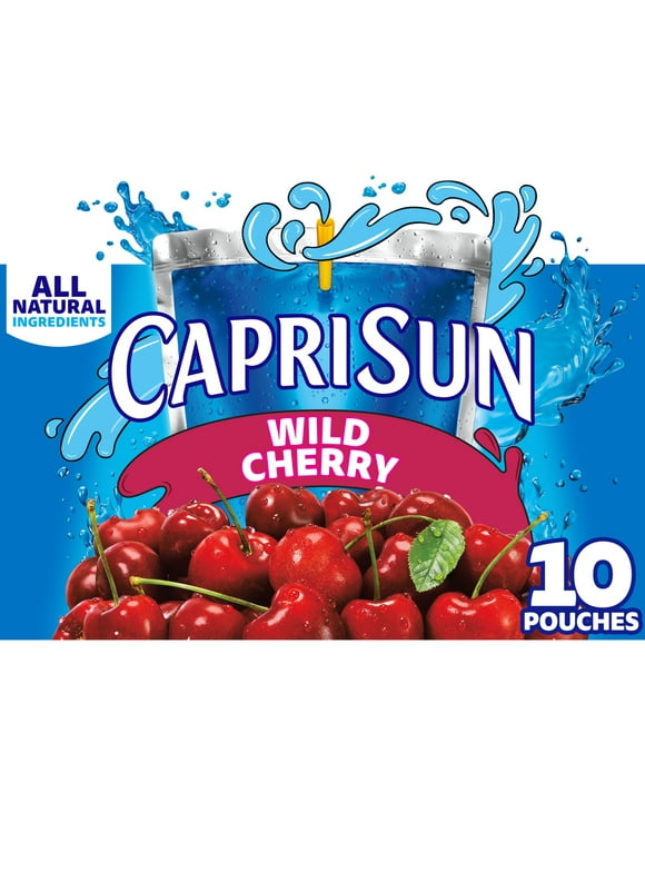 Capri Sun Wild Cherry Juice Box Pouches, 10 ct Box, 6 fl oz Pouches