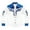 Blue, variant on OOOUM Boys Western Long Sleeve Shirt Vintage Fashion Print Button Down Shirt Kids Stage Performance Casaul Lapel Shirt Top Blue 4-5 Years
