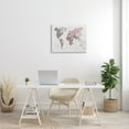 thumbnail image 2 of Stupell Industries World Map Patterned Waters Monochromatic Pink Regions, 24 x 30, Designed by Urban Epiphany, 2 of 6