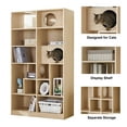 thumbnail image 3 of Zephypaws 63" Modern 2-in-1 Bookshelf Cat Tree with Storage, Wooden Cat House & Climbing Shelf, Multi-Functional Cat Furniture, Natural, 3 of 9