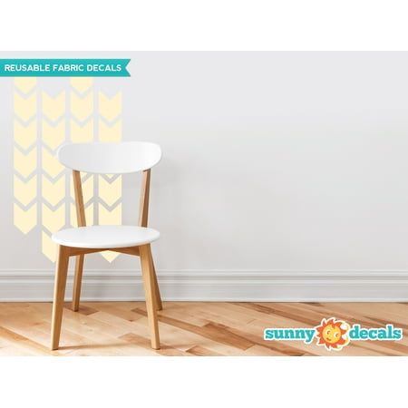 - Chevron Arrows Fabric Wall Decals - Set of 26 Chevron Pattern Decals - 19 Color Options-Ivory/