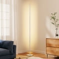 thumbnail image 3 of EDISHINE LED Corner Floor Lamp, Dimmable, Adjustable Height, Minimalist Tall Lamp for Living Room, Bedroom, Office, 3000K, Silver, 3 of 9