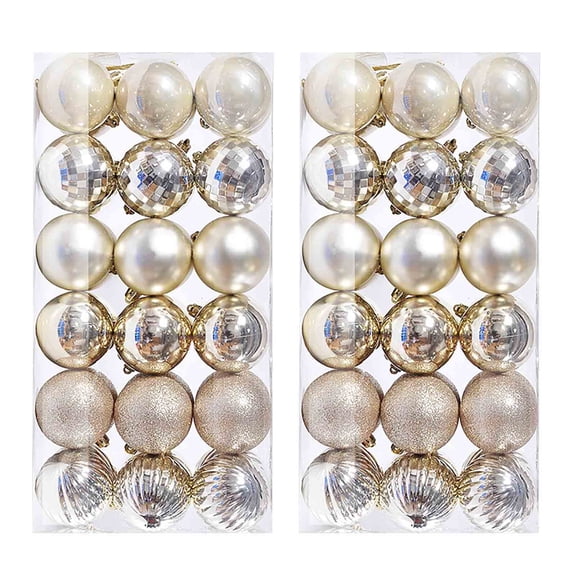 OAVQHLG3B 72PCS Christmas Balls Christmas Tree Decoration Ornaments Shatterproof Hanging Balls for Birthday Halloween Holiday Wedding Decorations