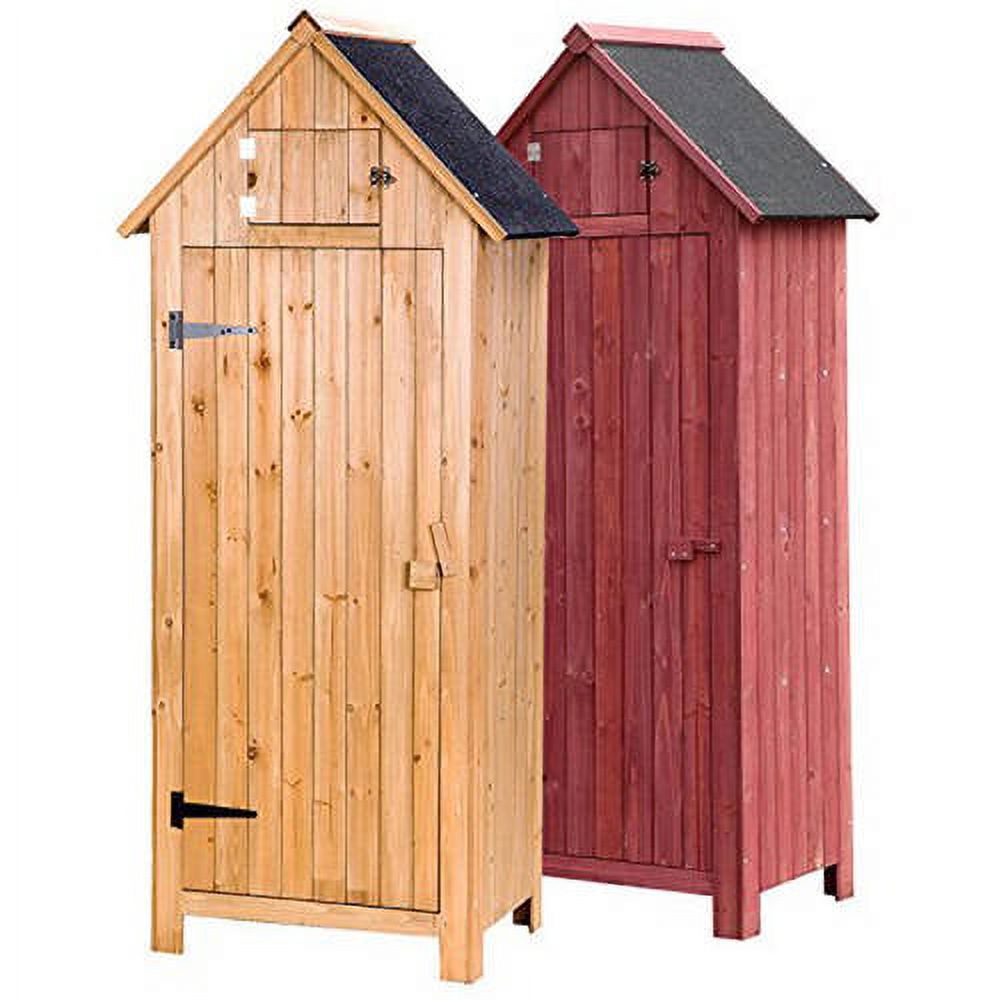 Merax Arrow Shed Wooden Garden Shed Wooden Lockers with Fir Wood Single Door, Pink