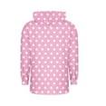 thumbnail image 5 of Generic Womens Fleece Jacket Lightweight Fuzzy Sherpa Jackets Long Sleeve Polka Dots Print Hooded Sweatshirt Coat with Hood, 5 of 6