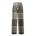 thumbnail image 5 of JGNGSHN Men's Straight Leg Pajama Pants Drawstring Elastic Waist Plaid Sleep Pants Casual Loose Fit Pjs Bottoms with Pocket Button Fly, 5 of 7
