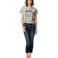 thumbnail image 2 of Aeropostale Womens American Kiss Boxy Graphic T-Shirt, Grey, Juniors, Large, 2 of 2