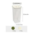 thumbnail image 3 of XMMSWDLA Food storage containers are white, white and 2000ml in size. Miscellaneous Grains Barley Noodle Storage Jar Nut Candy Dry Storage Jar Square Transparent Buckle Dry Storage Jar, 3 of 5