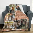 thumbnail image 3 of Custom Blanket with Photos Text, Personalized Picture Blankets, 10 Photos Collage, Customized Merry Christmas Throw Blanket for Family, Dad, Mom, Kids, Gifts for Birthday Christmas, 5 Sizes, 3 of 6