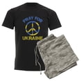thumbnail image 6 of CafePress - Pray For Ukraine Peace Sign Pajamas - Men's Dark Loose Fit Cotton Pajama Set, 6 of 7