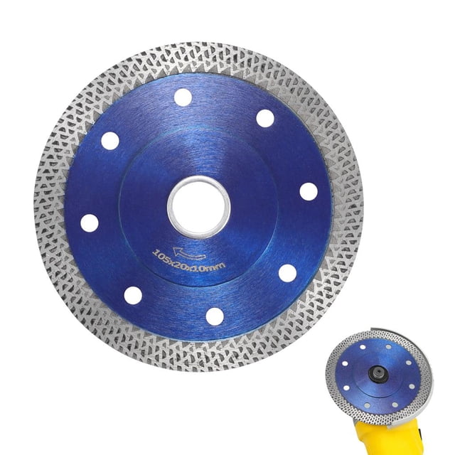 Hoja De Corte De Azulejos De Diamante Con 8 Agujeros Circulares De 0,79 Pulgadas De Diámetro Interior, Hoja De Corte De Azulejos Súper Finos Con Diseño De Turbina De Malla Para Azulejos De Cerámica, seitruly TO002207-00