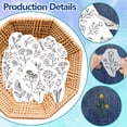 thumbnail image 3 of 4 Sheets Flowers Pattern Water Soluble Hand Sewing Stabilizers for Fabric Embroidery Stitch Practice Embroidery Stickers Wash Away Stabilizers for Embroidery Beginners Lovers, 3 of 7