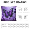 thumbnail image 5 of Lovely Purple Butterflys Throw Pillow,Soft Square Cushion Case for Couch Sofa Bed Bedroom Living Room,, 5 of 5